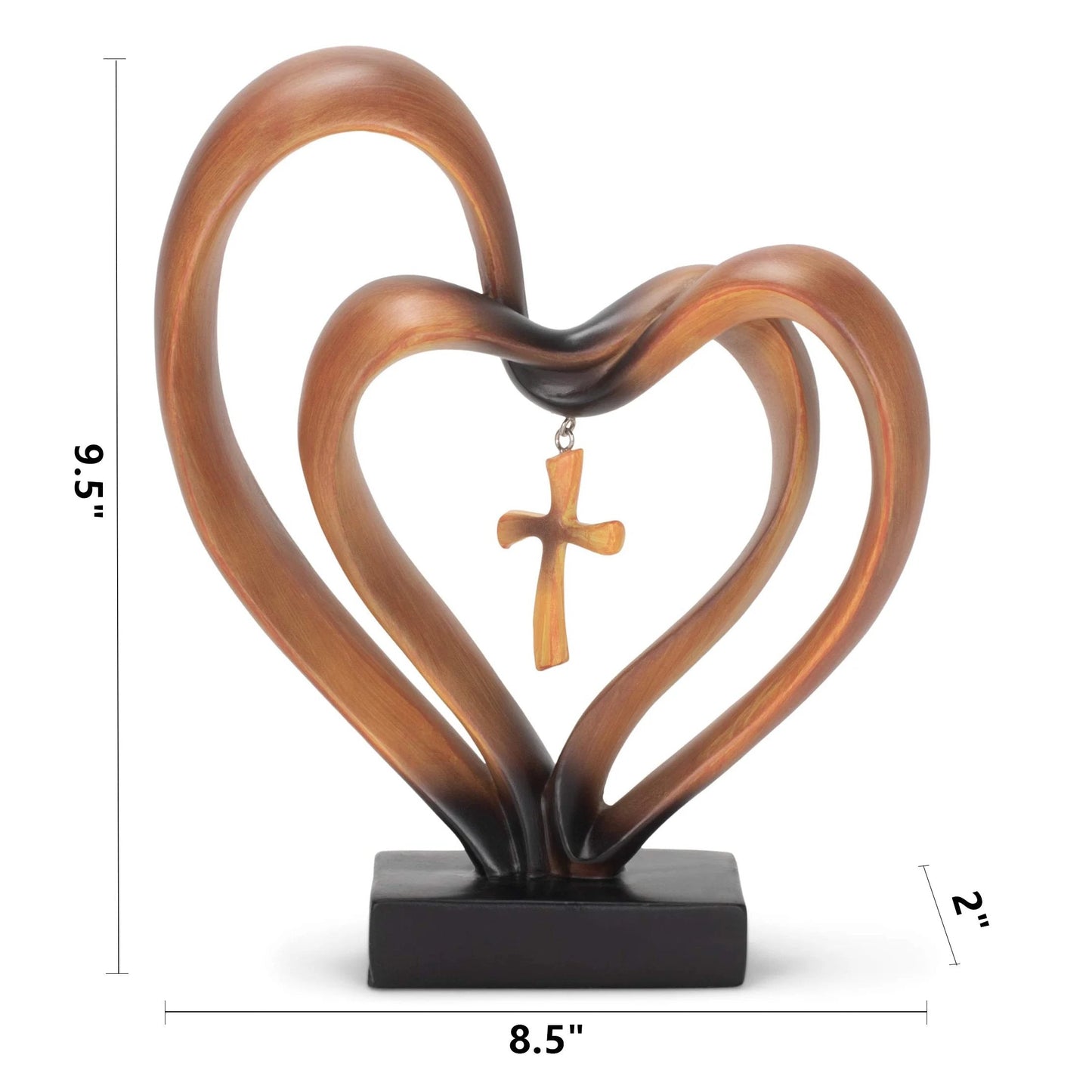 ✝Easter Jesus Entwined Hearts Cross💞