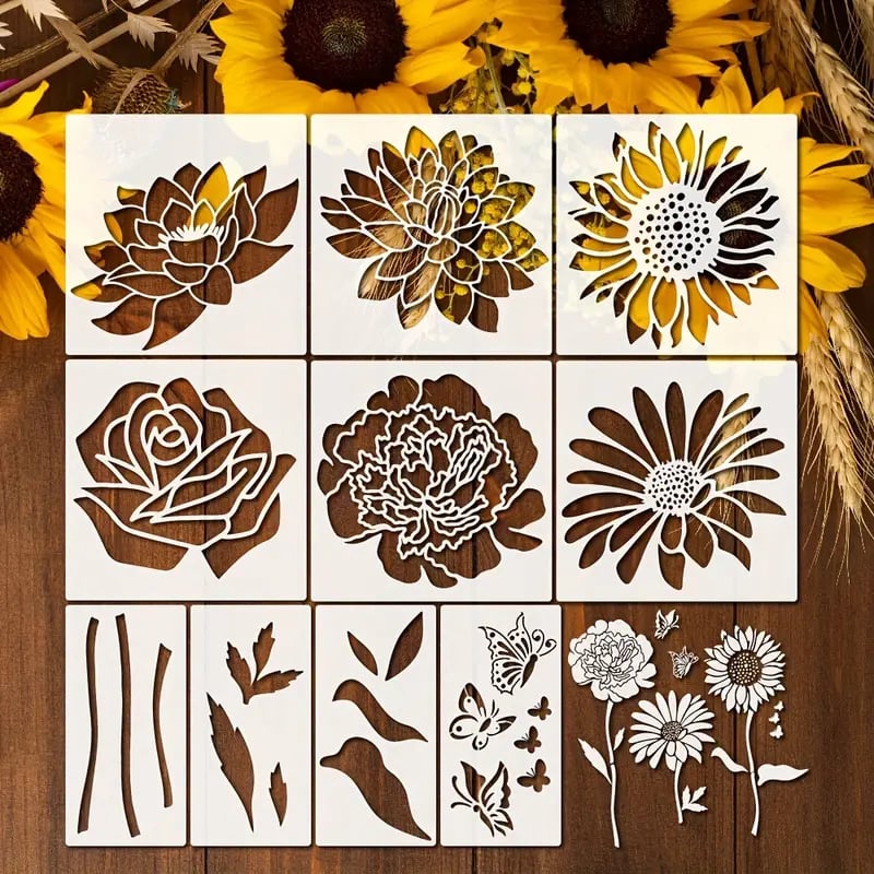 Blooming Flowers Stencil Kit🌻DIY Decoration