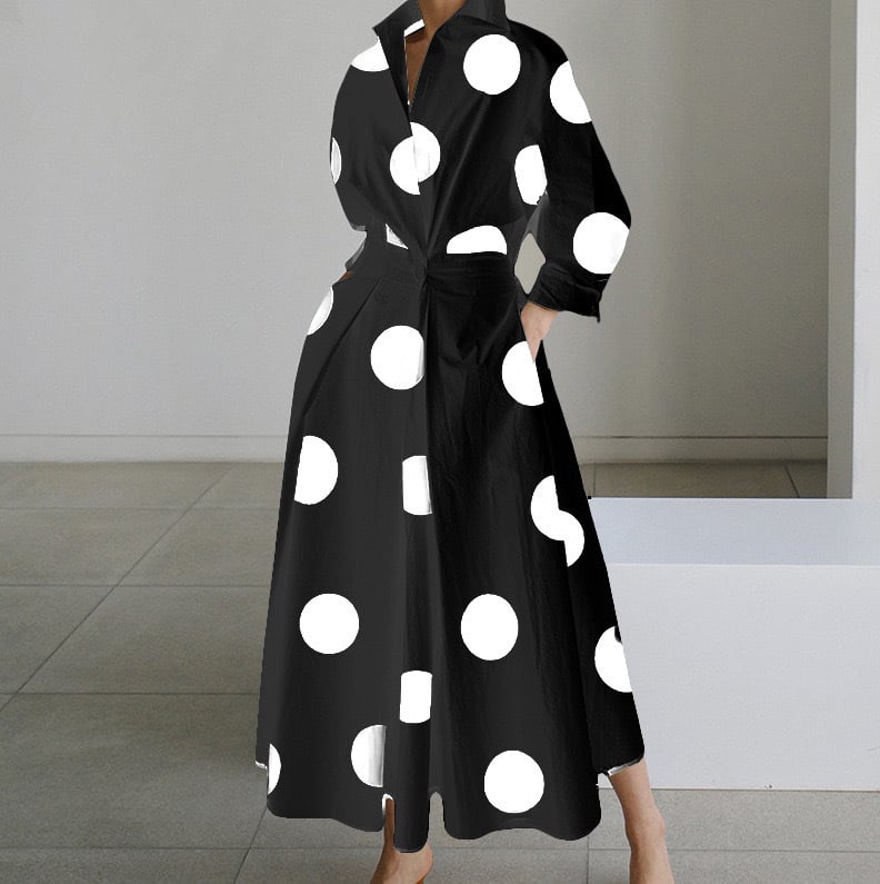 🔥LAST DAY SALE 60% OFF💕Women's Plain Lapel Shirt Wrap Dress (BUY 2 FREE SHIPPING)