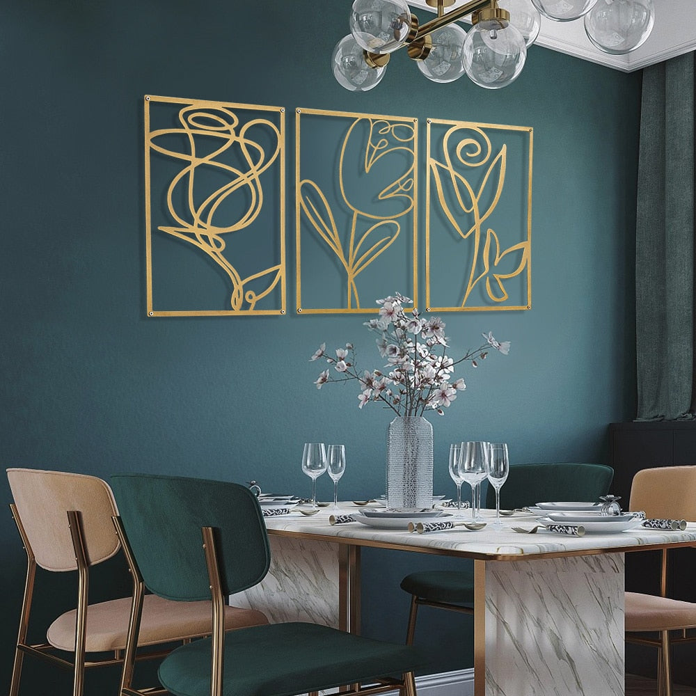 Abstract Flower Wall Accents