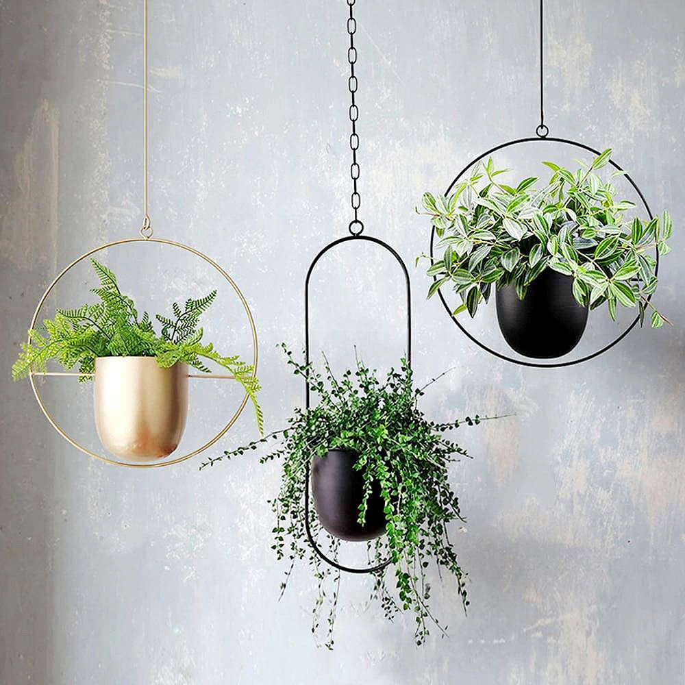 Radiant Metal Hanging Planter
