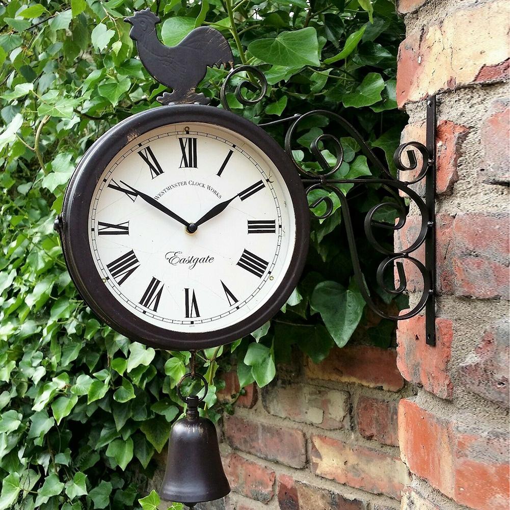 Rustic Rooster Doublesided Clock