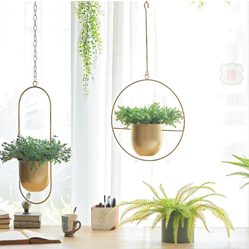 Radiant Metal Hanging Planter