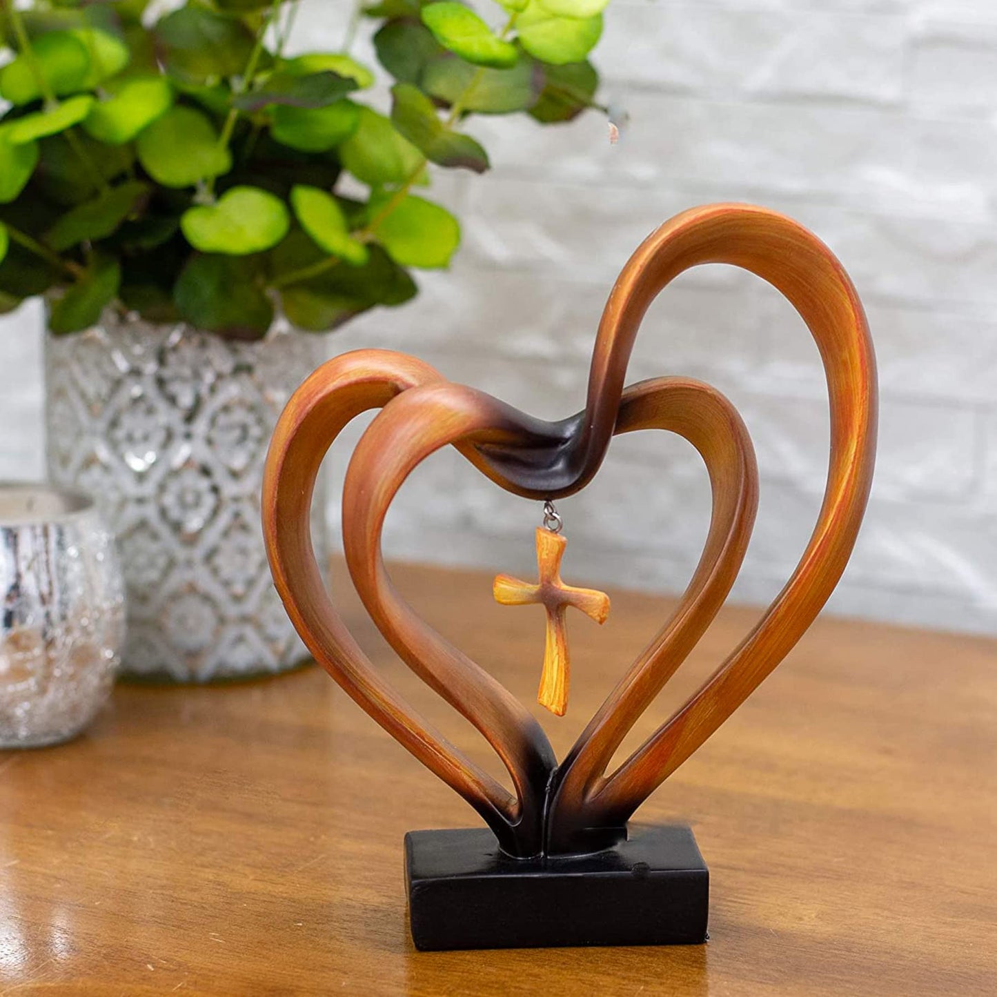 ✝Easter Jesus Entwined Hearts Cross💞