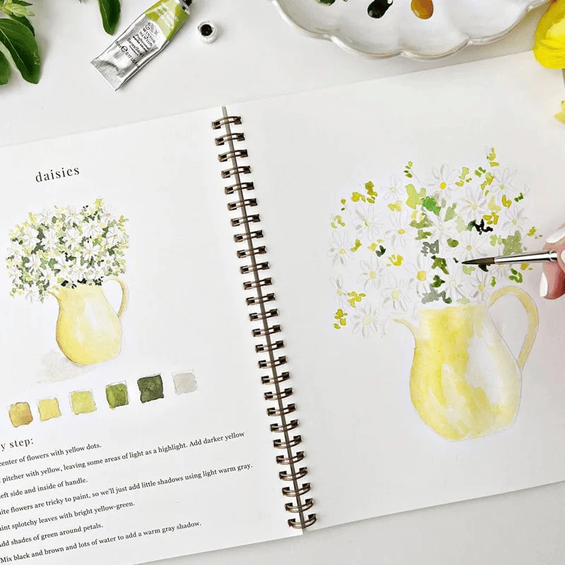 🔥LAST DAY 55% OFF - 🖼️Beginner-Friendly💕 Watercolor Workbook