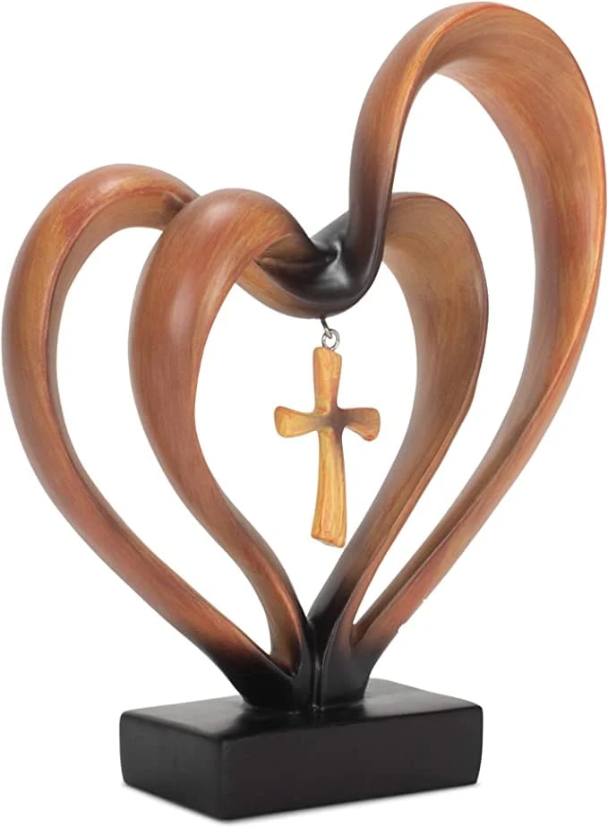 ✝Easter Jesus Entwined Hearts Cross💞