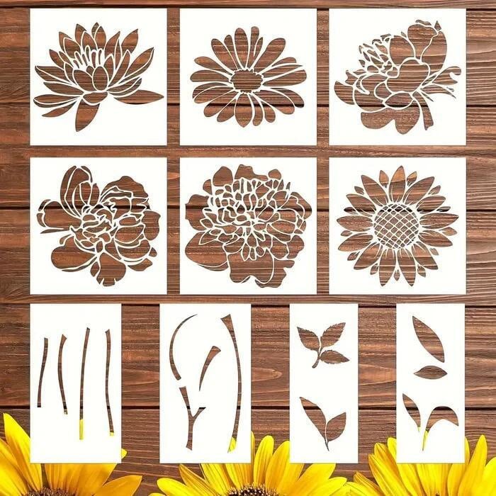 Blooming Flowers Stencil Kit🌻DIY Decoration