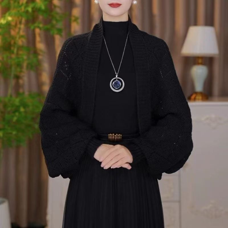 ✨LAST DAY 70% OFF🔥-Fashion Hollow Out Knitted Shawl Coat