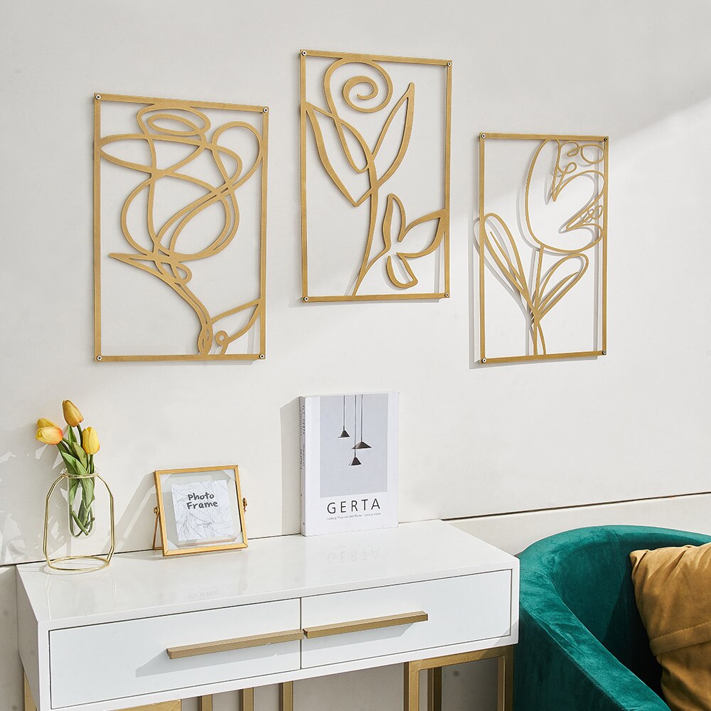Abstract Flower Wall Accents