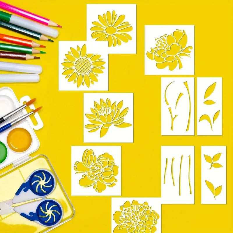 Blooming Flowers Stencil Kit🌻DIY Decoration