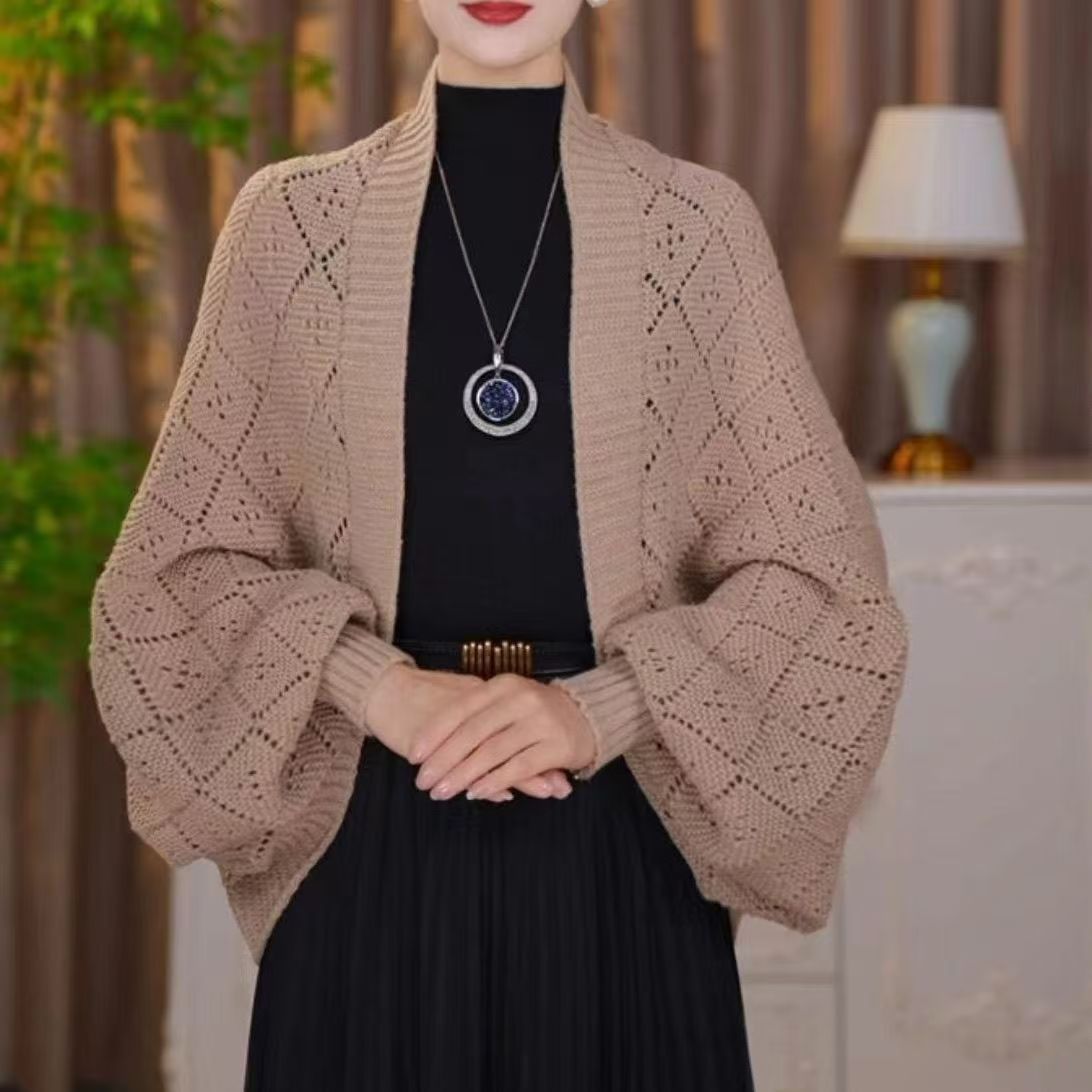 ✨LAST DAY 70% OFF🔥-Fashion Hollow Out Knitted Shawl Coat