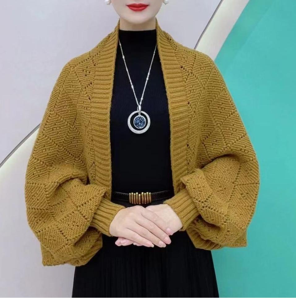 ✨LAST DAY 70% OFF🔥-Fashion Hollow Out Knitted Shawl Coat