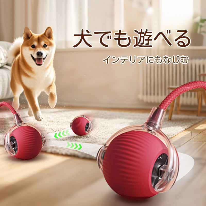 スマートな猫犬遊びボール 犬 ボール 犬用 猫用 おもちゃ 電動ボール 光るボール 動く 回転 跳ねる LEDライト付き 障害物検知 USB充電式 丸洗い可能