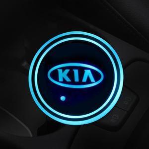 Led Car Logo Cup Lights up Holder USB Charging 7 Colors Changing