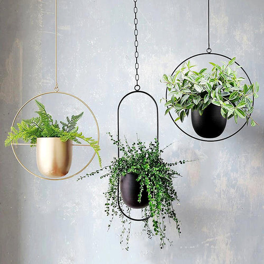 Radiant Metal Hanging Planter