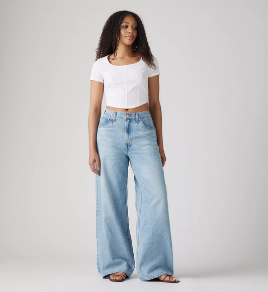 Levi Adjustable Womens Cinch Baggy Jeans (Buy 2 Free Shipping)